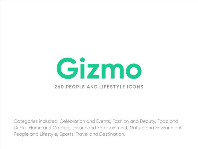 适用于Sketch，Photoshop和Illustrator的Gizmo风格的260人和生活方式图标。，Gizmo People＆Lifestyle