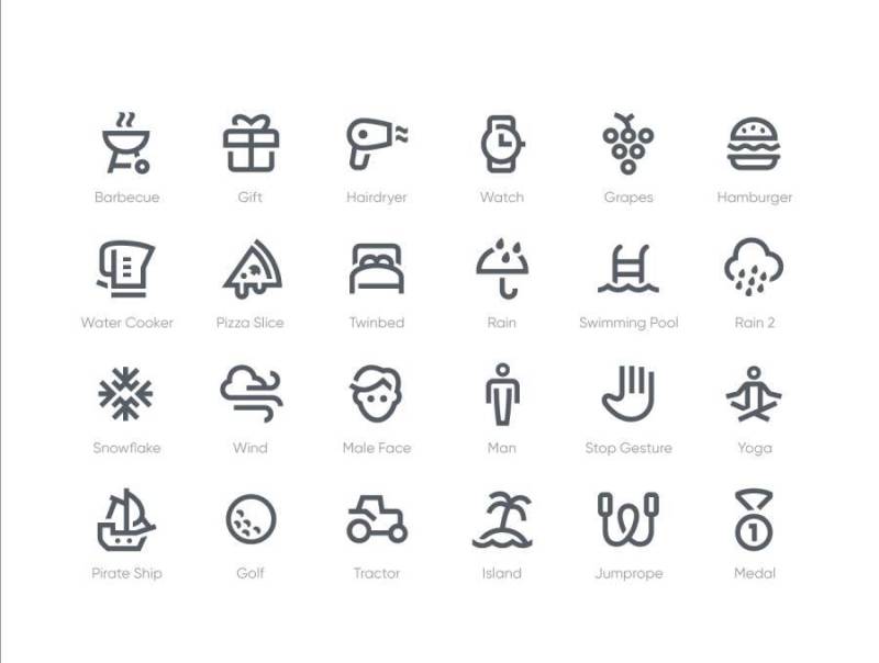 适用于Sketch，Photoshop和Illustrator的Gizmo风格的260人和生活方式图标。，Gizmo People＆Lifestyle