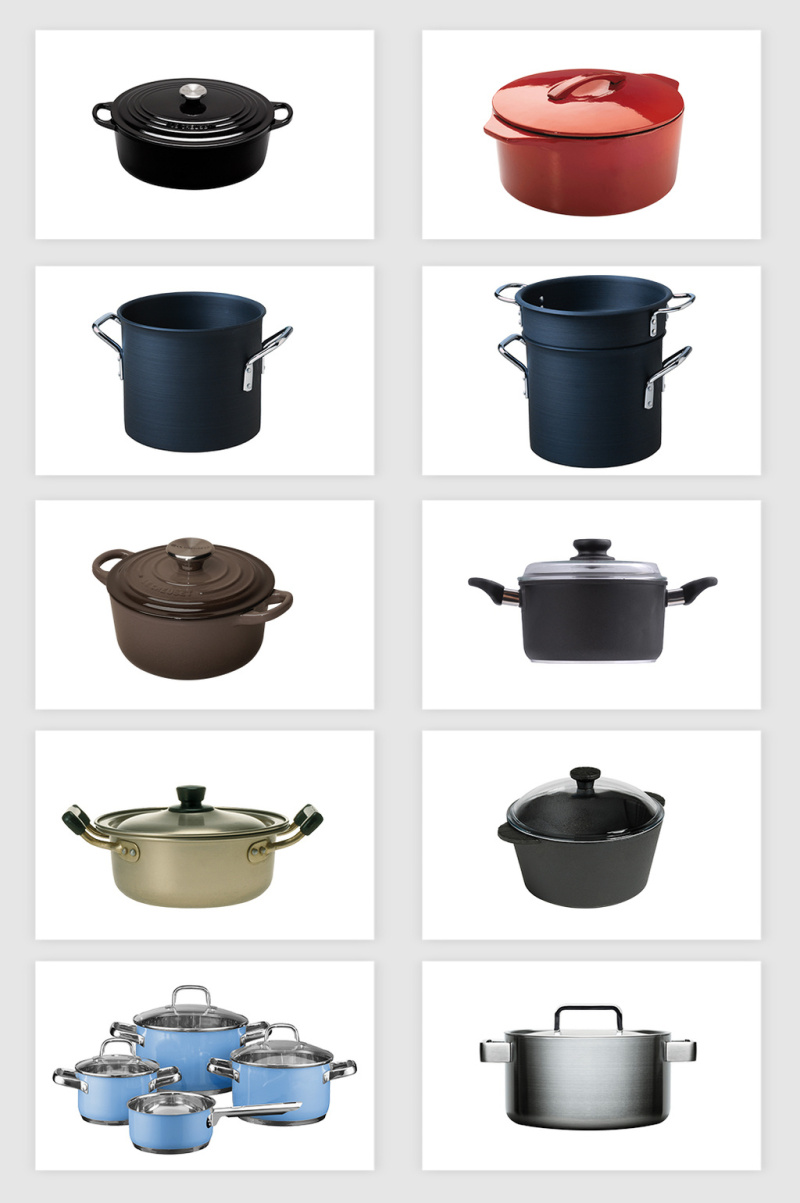 高清免抠烹饪锅具素材