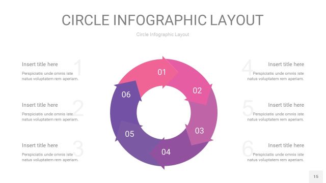 粉紫色圆形PPT信息图15