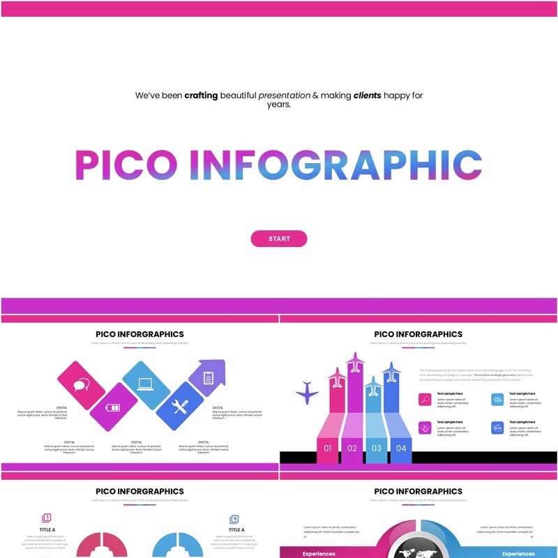 信息图表PPT模板素材Pico Infographic 4