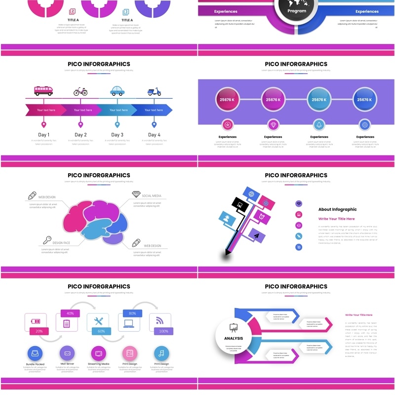 信息图表PPT模板素材Pico Infographic 4