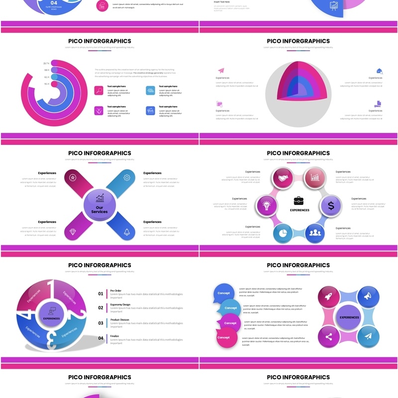 信息图表PPT模板素材Pico Infographic 4