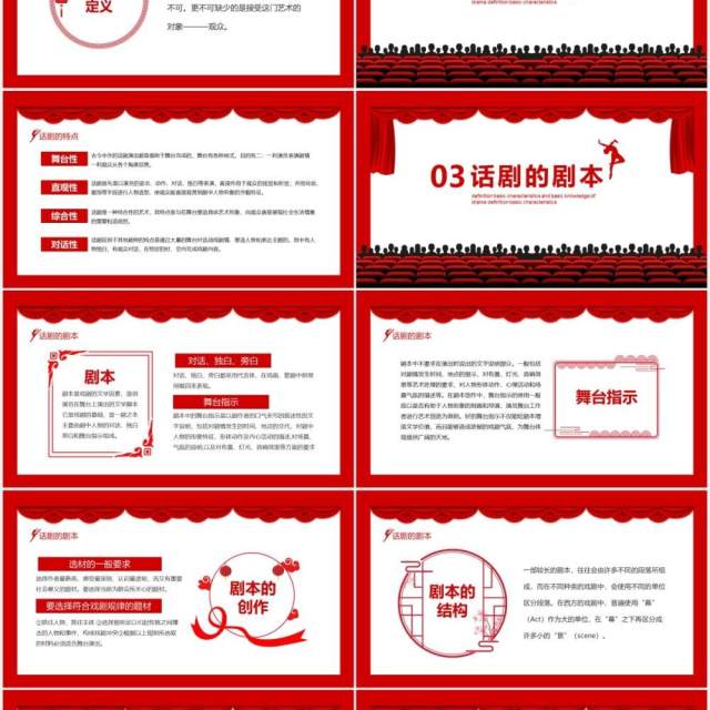 话剧的定义基本特点及基础知识课件动态PPT模板