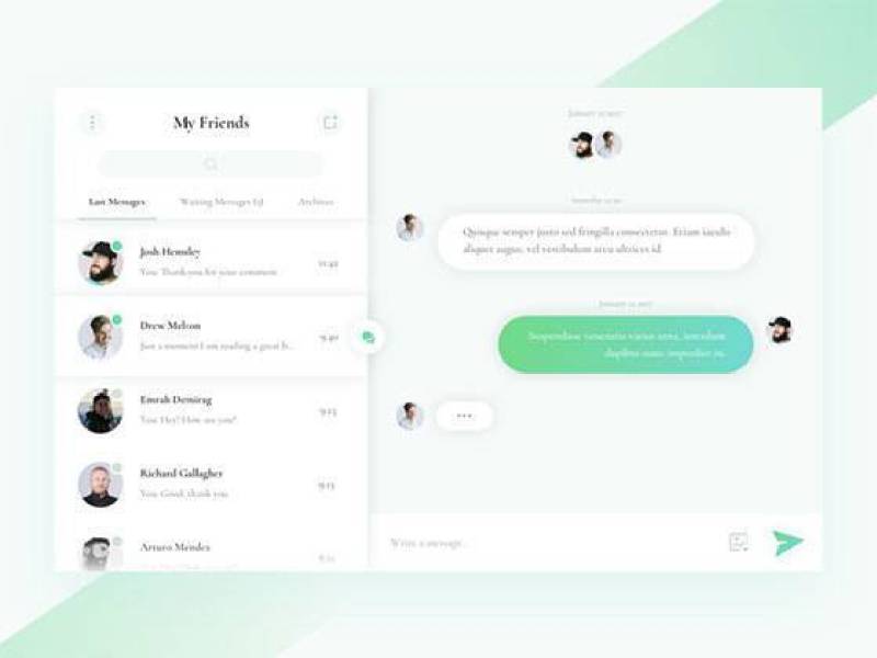 清新会话小部件界面