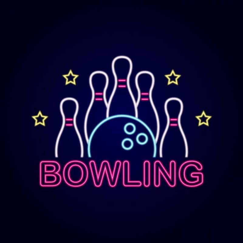 霓虹灯保龄球标志