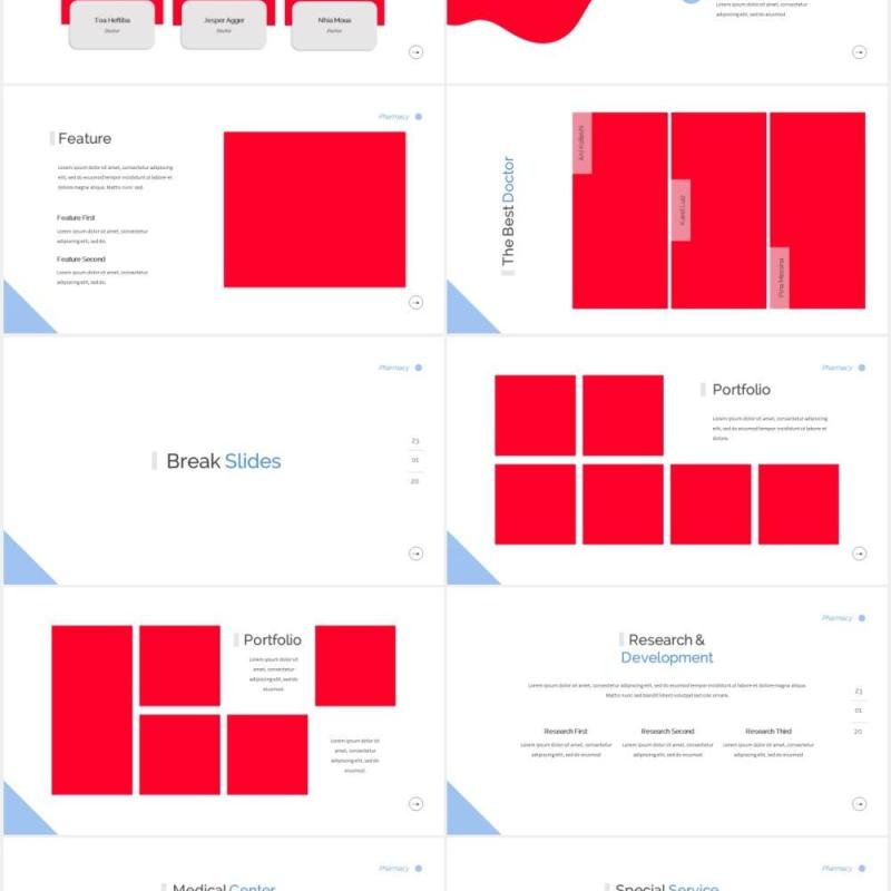 药房药店展示PPT图片版式设计模板Pharmacy Powerpoint Template