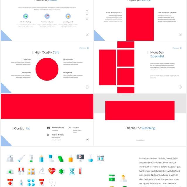 药房药店展示PPT图片版式设计模板Pharmacy Powerpoint Template