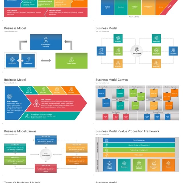 商业经营模式信息图PPT模板素材Business Model