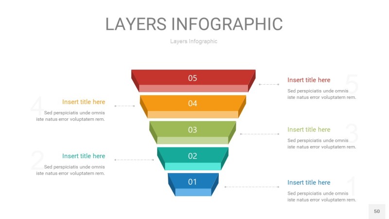 多彩3D分层PPT信息图50