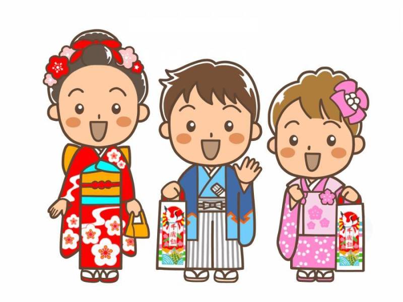 Shichigosan 3个孩子