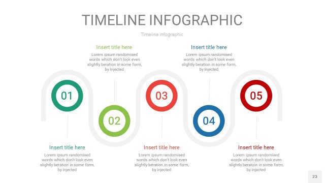 红蓝绿色时间轴PPT信息图23