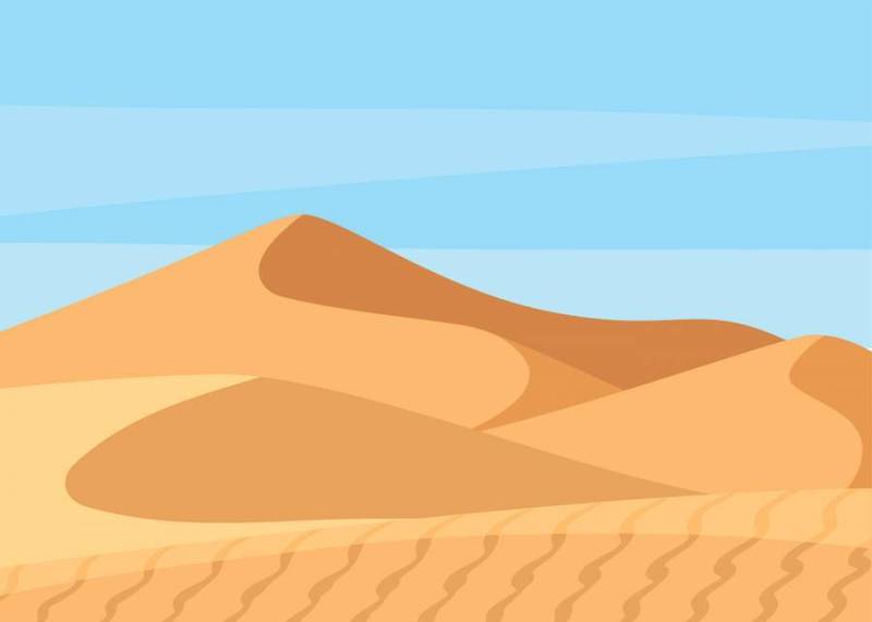 撒哈拉沙漠景观矢量
