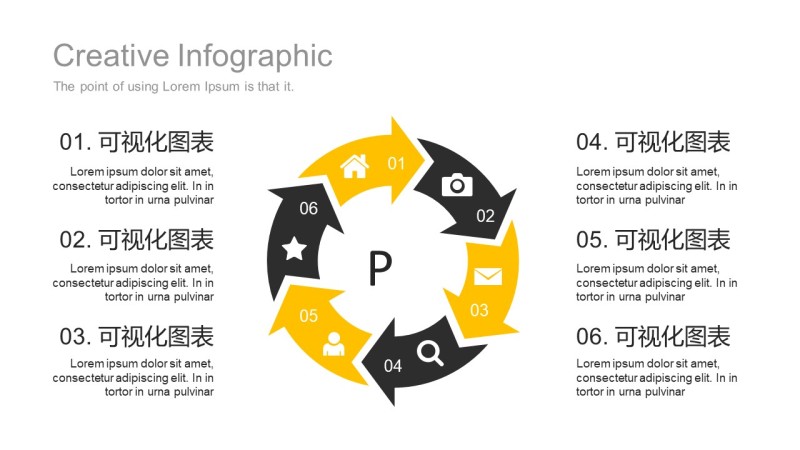 黄色办公人物PPT信息可视化图表28