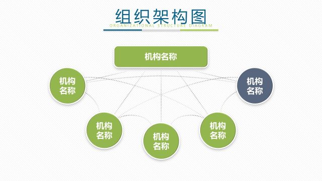 绿色组织结构PPT图表-21