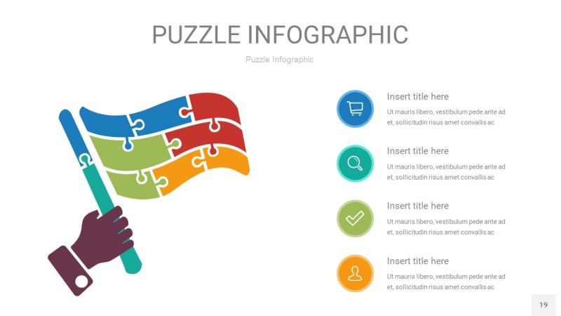 彩色拼图PPT图表19