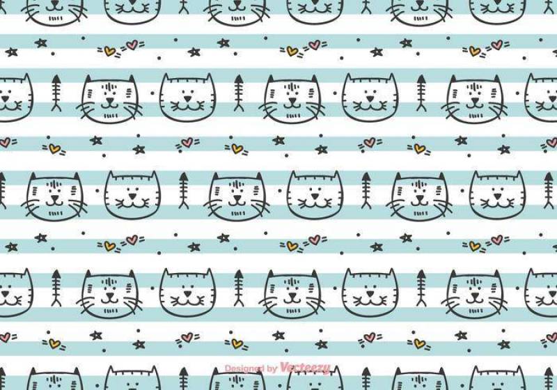 手绘猫矢量模式