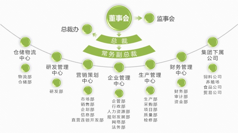 绿色组织结构PPT图表-27