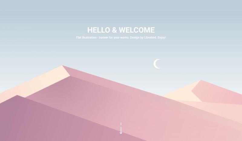 12款简约风景、场景插画、游戏剪影矢量素材