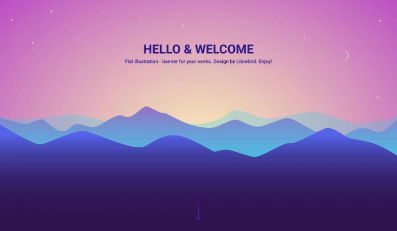 12款简约风景、场景插画、游戏剪影矢量素材