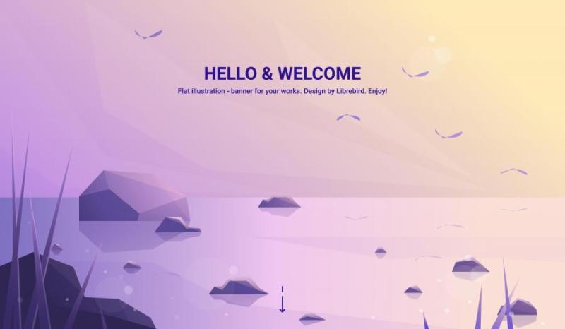 12款简约风景、场景插画、游戏剪影矢量素材