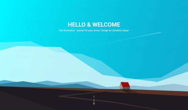 12款简约风景、场景插画、游戏剪影矢量素材