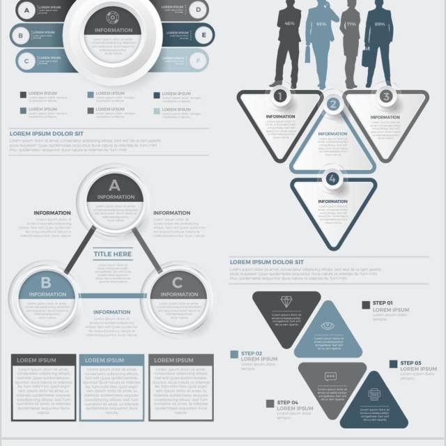 大信息图表元素设计矢量素材Big Infographics Elements Design 大信息图表元素设计矢量素材Big Infographics Elements Design