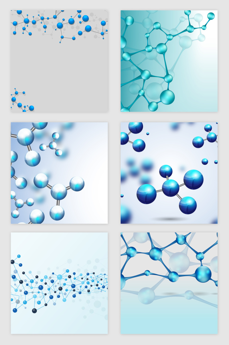 科技医疗线条蓝色分子纹理矢量素材