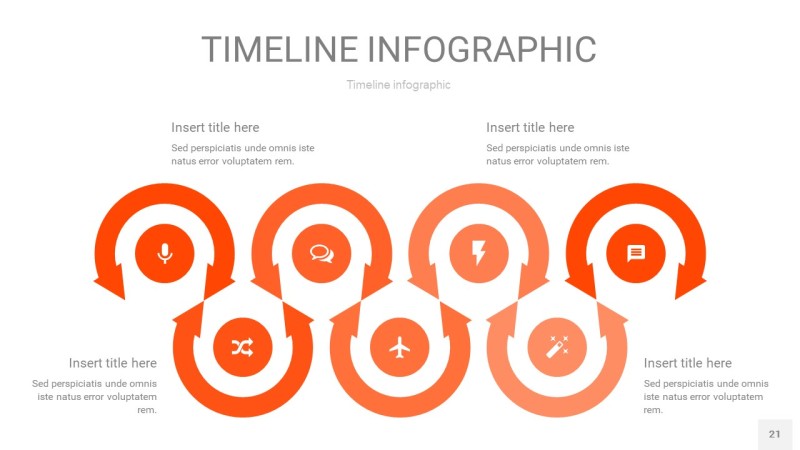 橘红色时间轴PPT信息图21