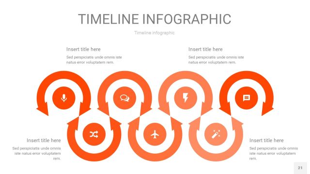 橘红色时间轴PPT信息图21