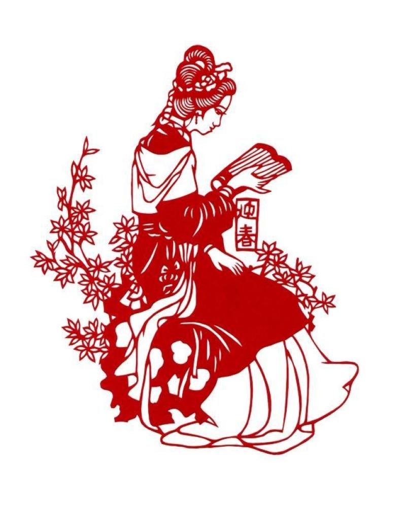 金陵十二钗剪纸&nbsp;迎春