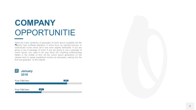 铁蓝色SWOT图表PPT3