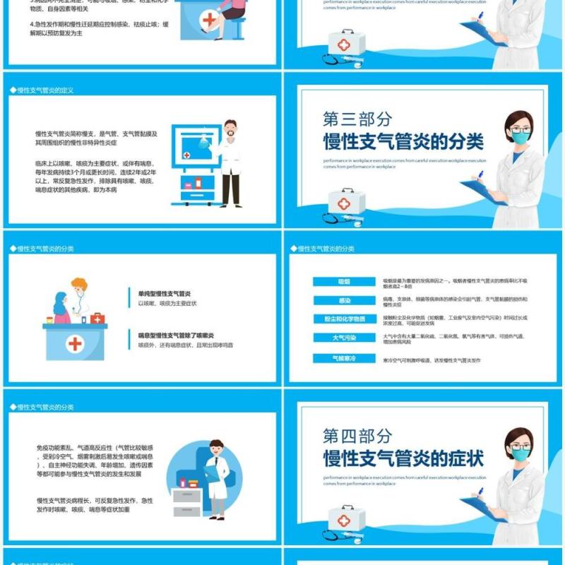 慢性支气管炎介绍动态PPT模板