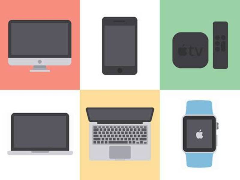 苹果设备扁平图标