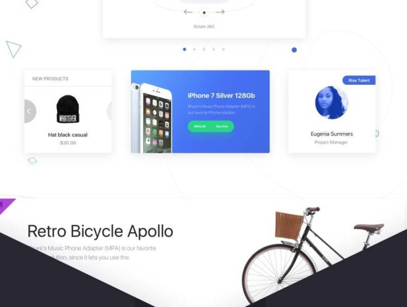 电子商务Sketch UI桌面UI工具包，Shoppy电子商务UI工具包