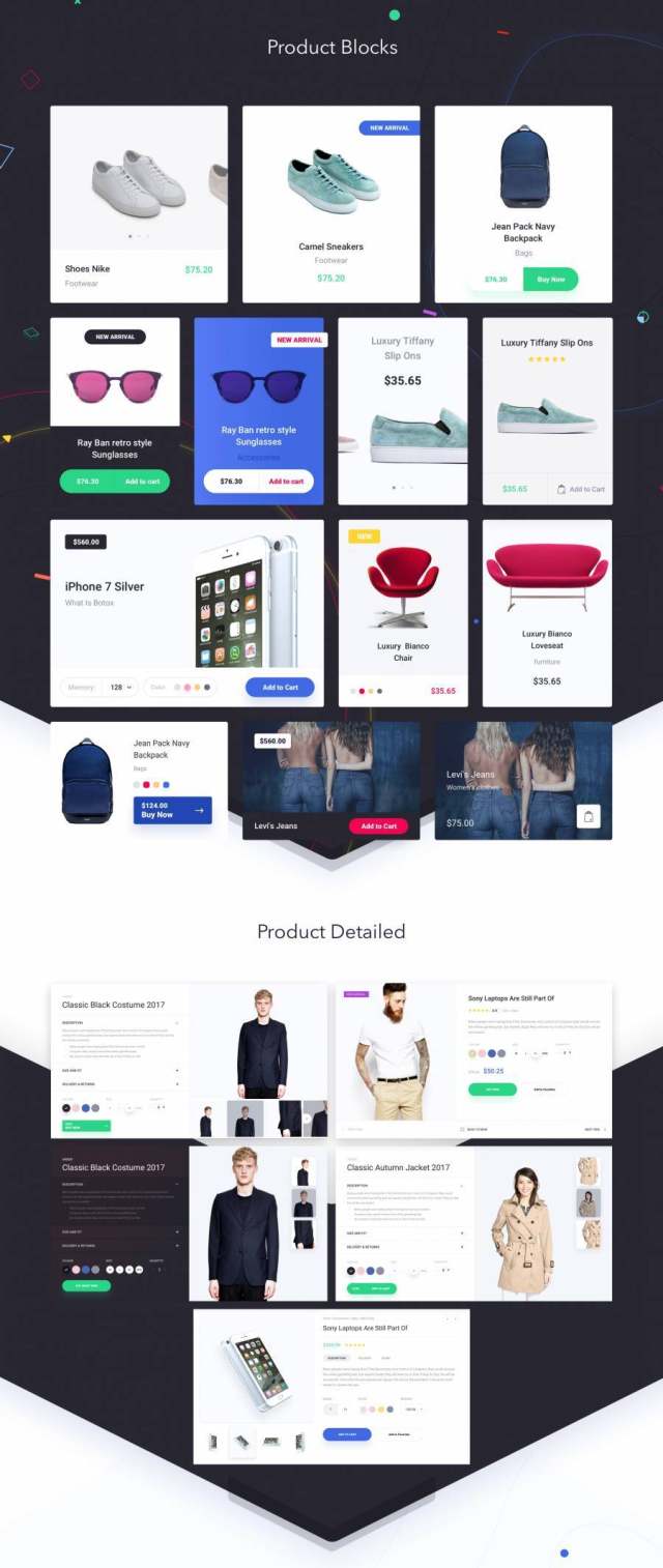 电子商务Sketch UI桌面UI工具包,Shoppy电子商务UI工具包 电子商务Sketch UI桌面UI工具包,Shoppy电子商务UI工具包
