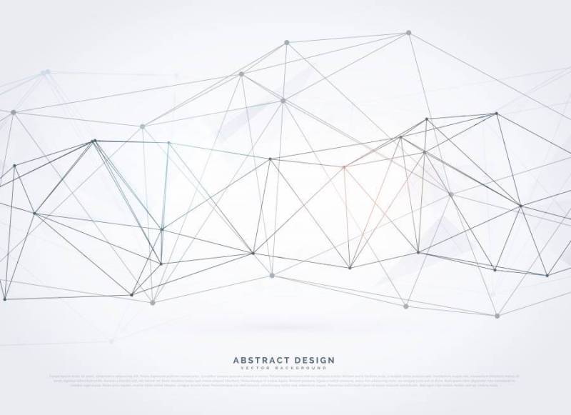 数字线框网格矢量背景技术网络中