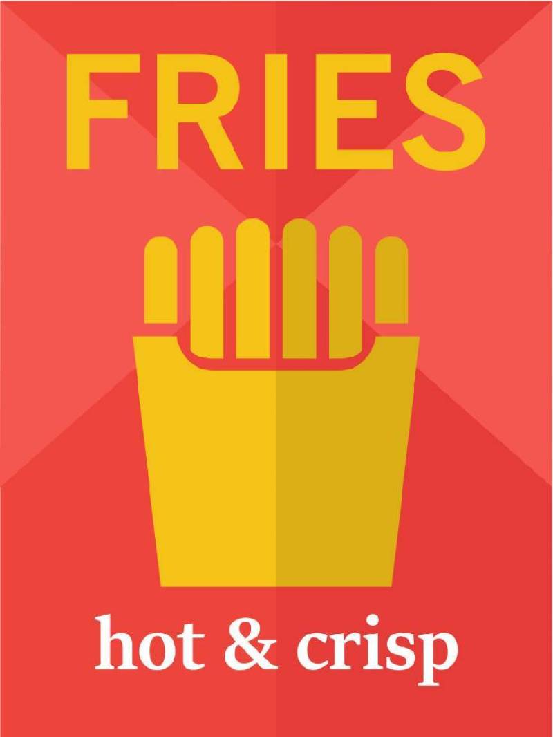 炸薯条海报设计模板