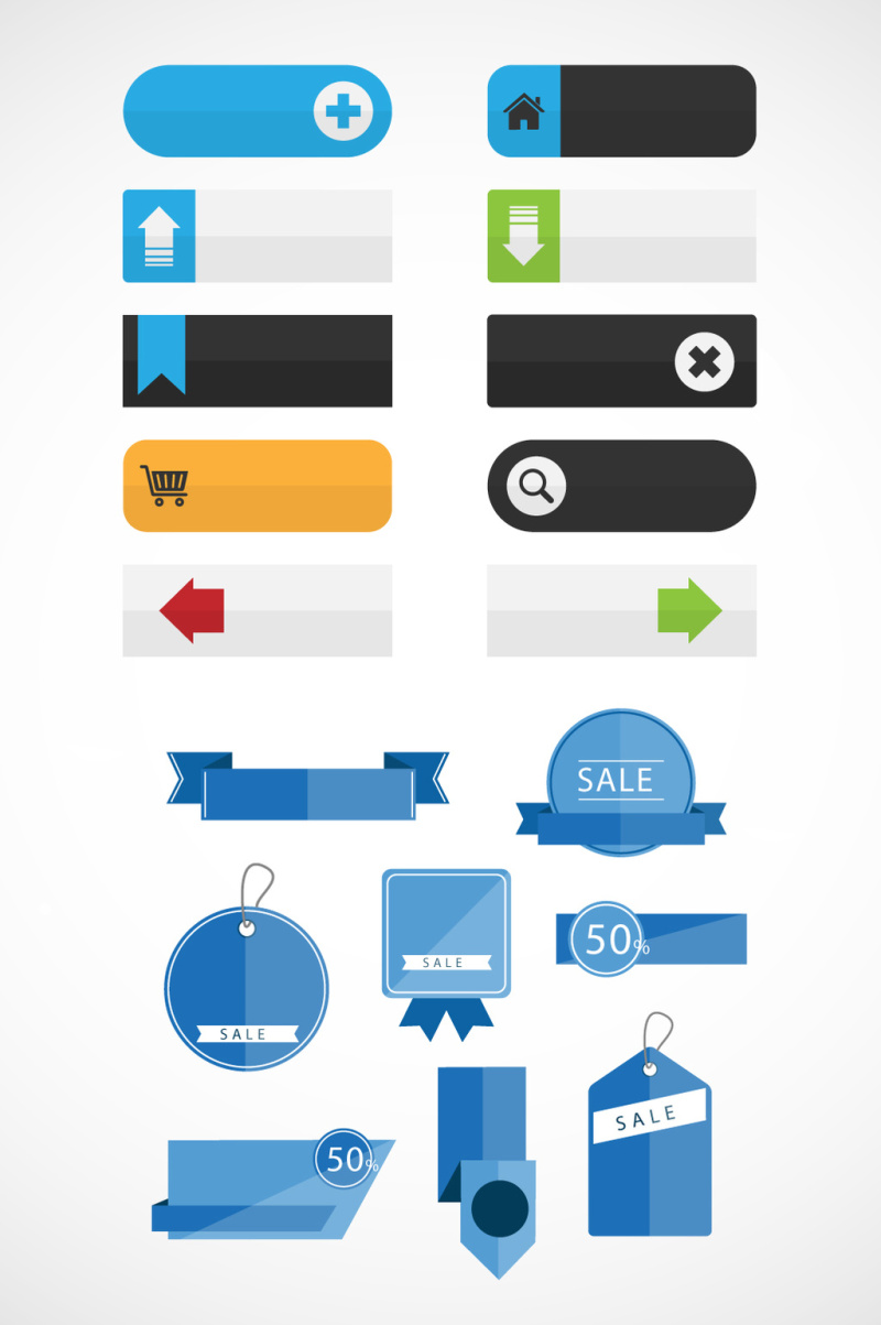 网页特价促销图标按钮素材