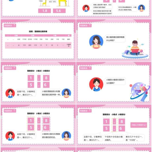 部编版四年级数学下册小数的读法和写法课件PPT模板 部编版四年级数学下册小数的读法和写法课件PPT模板