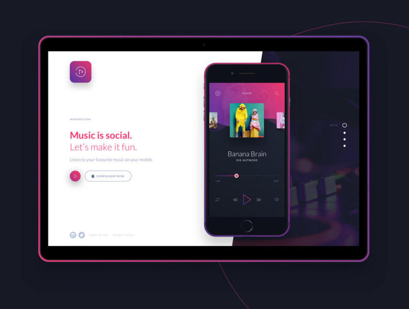 30+音乐应用程序界面UI iOS工具包sketch源文件格式打包下载
