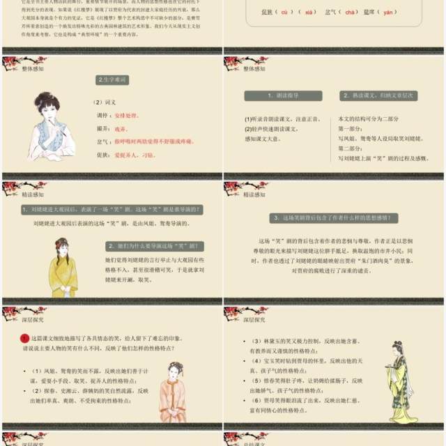 部编版九年级语文上册刘姥姥进大观园课件PPT模板 部编版九年级语文上册刘姥姥进大观园课件PPT模板