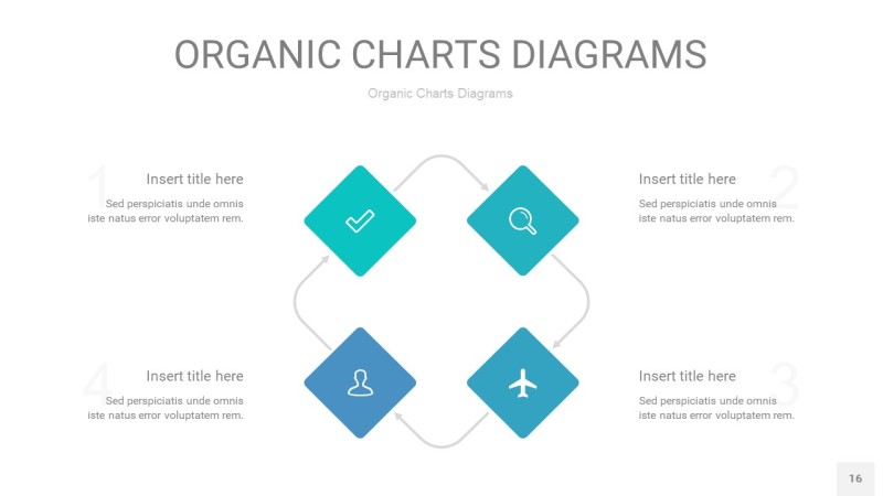宝石绿循环PPT图表16
