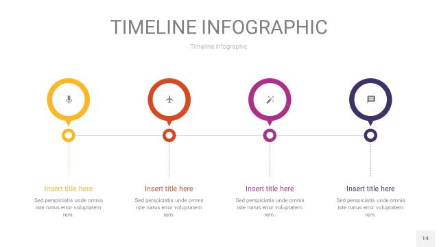 多彩时间轴PPT信息图14