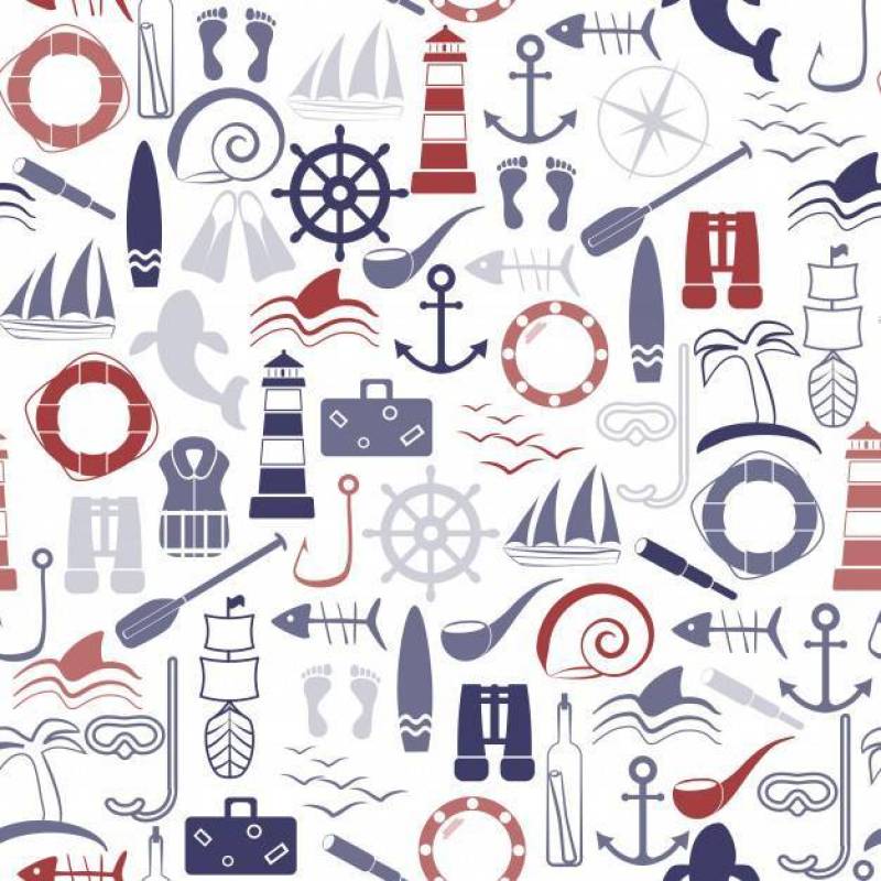 Nautical seamless pattern.