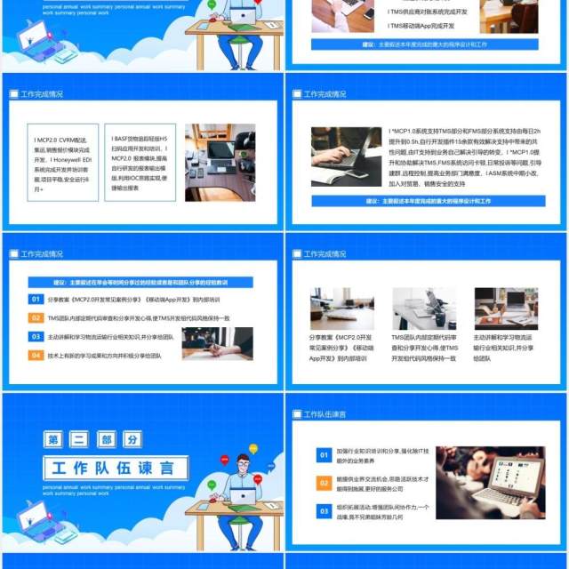 蓝色程序员个人年度工作总结计划报告动态PPT模板 蓝色程序员个人年度工作总结计划报告动态PPT模板