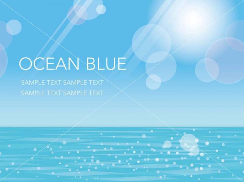 一个无缝的夏日海洋，矢量图。