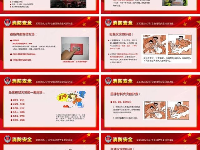 消防安全图片知识培训讲座ppt模板下载