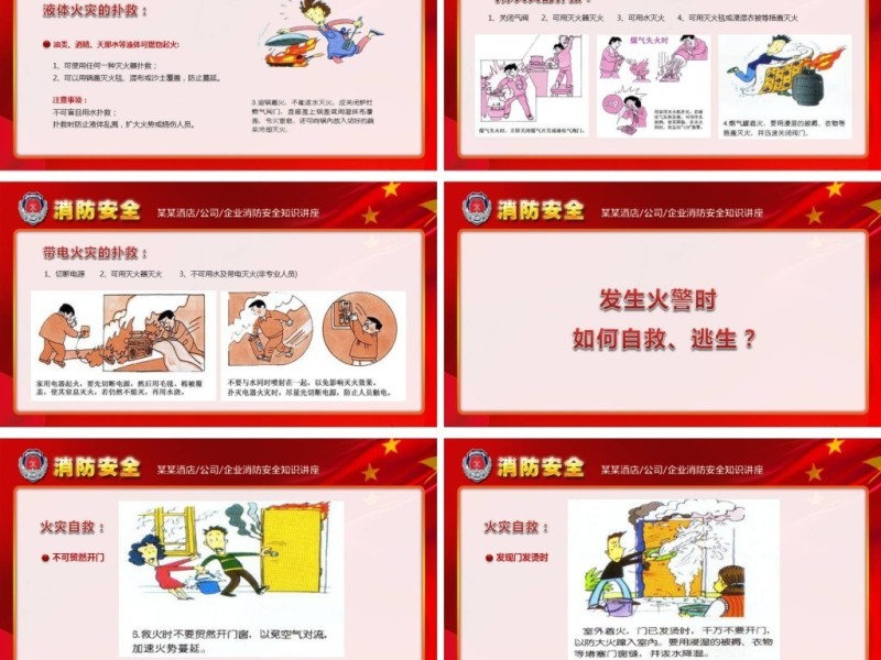 消防安全图片知识培训讲座ppt模板下载