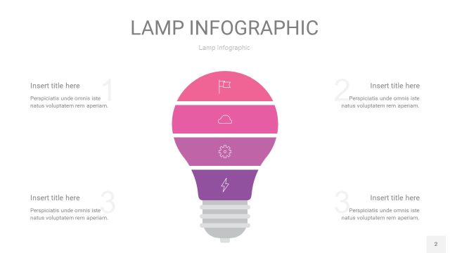 渐变粉色创意灯PPT信息图2 渐变粉色创意灯PPT信息图2